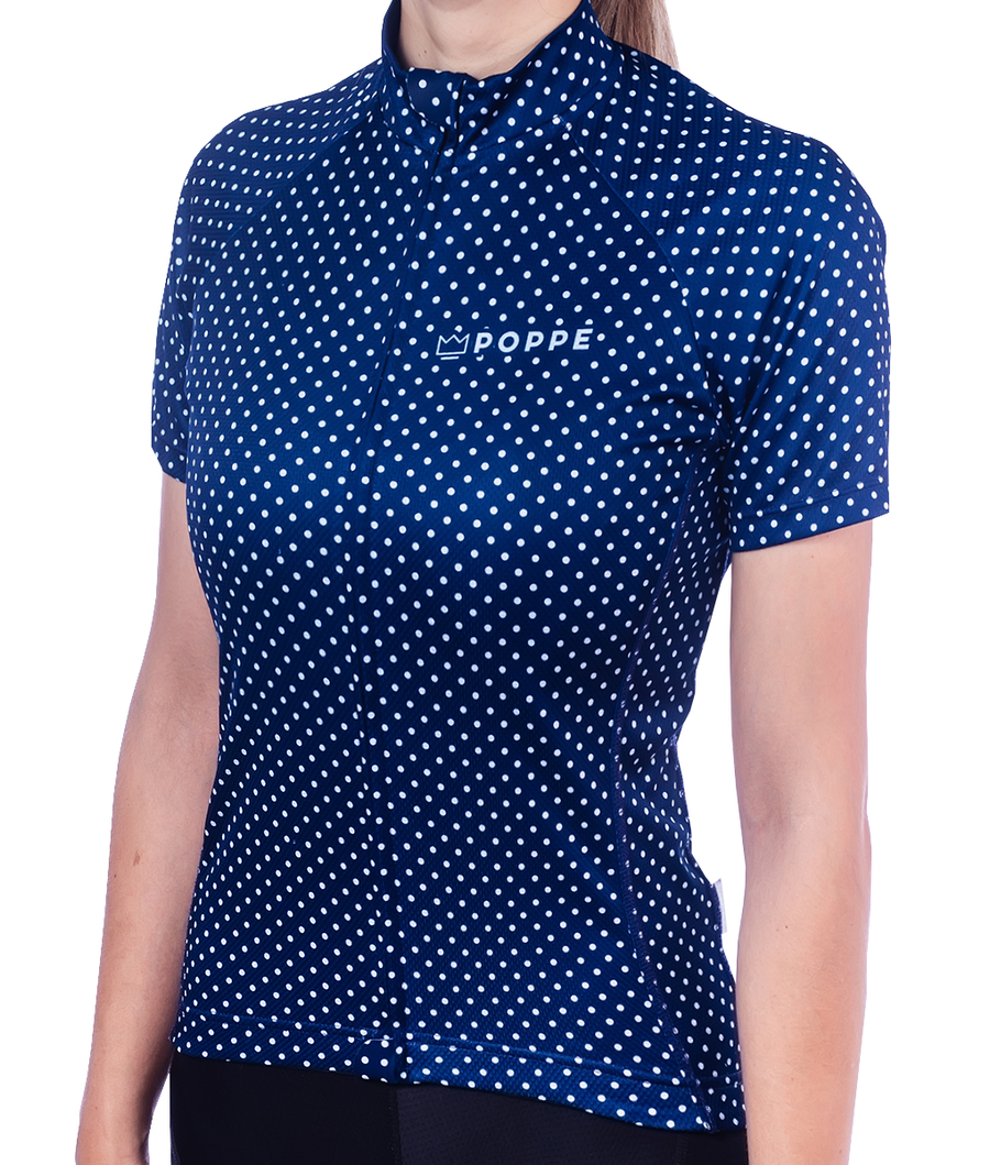 Navy Blue Dots