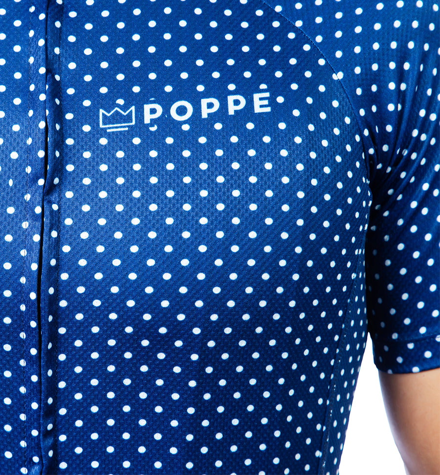 Navy Blue Dots