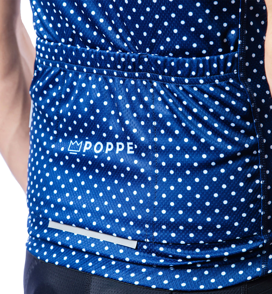 Navy Blue Dots